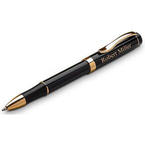 Executive Gift Shoppe | Executive Collection Laser Engraved Black & Gold Ballpoint Pen