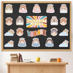 JIAJEGTGT Welcome Back to School Bulletin Board - 44 Pcs First Day of School Classroom Bulletin Board Set with School Bus Pencil Notebook Paper Cutouts for Classroom Door Home Wall Decorations