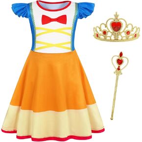 Eledobby Snow Costume for Girls Princess Dress Up Halloween Birthday Party Cosplay Outfits