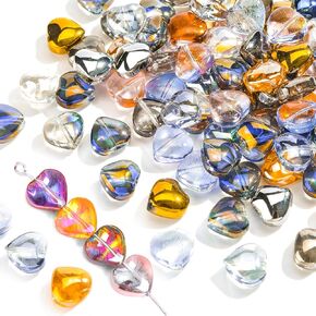 120Pcs Starfish Glass Beads Starfish Glass Spacer Beads Sea Ocean Animal Beads Star Beads for Earring Bracelet Necklace Key Chains Jewelry DIY Craft Making