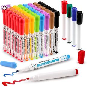 60Pack Dry Erase Markers Bulk, White Board Markers for Kids, Teachers, Bulk Dry Erase Pens for Classroom, School, Office, Home, Back to School White Board Marker