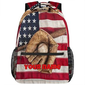 Baseball Backpacks Large 18 Inch Bookbag Shoulder School Computer Hiking Gym Travel Casual Travel Daypack