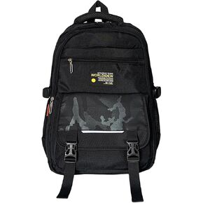 Trendy Bag Large Capacity Backpack Korean Edition Casual Backpack Couple Trendy Travel Computer Bag,black