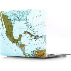 IVY World Map Case for MacBook Pro (14-inch, 2021, Models: A2442) Hard Shell Case with Keyboard Cover [E]