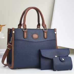 PU Brief Case Set, Ladies Waterproof Business Bag, Office Work Document Handbag, Shoulder Bag