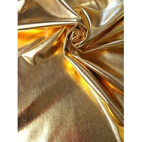 Metallic Shiny All Over Foil Stretch Polyester Spandex Fabric by The Yard (Purple)