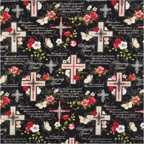Hobby Lobby Amazing Grace Cotton Calico Fabric (1 Yard) - Printed Sewing Lightweight Precut Fabric for Sewing Clothes, Homeware, & Other Accessories