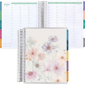 Erin Condren 12-Month Spiral Life Planner (Jul 2025 - Jun 2026), 7"x9" Weekly and Monthly Planner Calendar, 80 Lb. Text Weight Paper, Hexagon Covers, Hexagon Theme, Hourly Layout, Platinum Coil