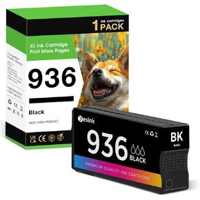 936 936xl 936 XL Black Ink Cartridges Replacement for HP 936 936 XL 936xl Ink Cartridges Works with OfficeJet 9120 OfficeJet Pro 9110 9120 9130 (1 Black)
