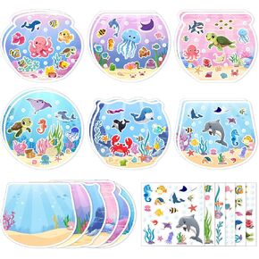Summer Activities Crafts Make A Under The Sea Ocean Animals Worlds Stickers Bulk Art Set for Birthday Parties Games Summer Activities Classroom Projects (24)