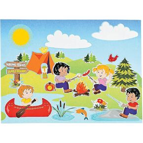 Camp Mini Sticker Scene - 12 Pieces - Educational and Learning Activities for Kids