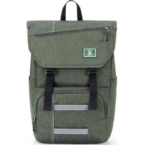 OIWAS Flap Laptop Backpack, Water-Resistant Casual Daypack, Computer Backpack Business Work Bag Fits 15.6 Inch Notebook for Men and Women