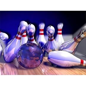 NIHO-JIUMA Diamond Painting Kit Bowling Ball, 5D DIY Full Drill Dimoand Art Gift for Adults & Beginners, Home Wall Decor (12x16 Inch/30x40 cm)