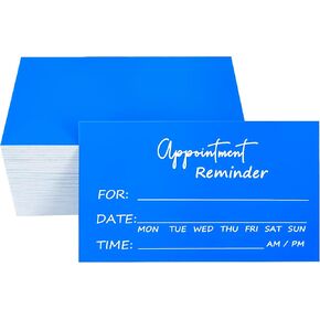 RXBC2011 100 Appointment Reminder Cards Blue TYPE2