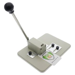 Heavy Duty Table Top Slot Punch for ID Card Badges with Precision Adjustable Top & Side Slide Guides - Badge Hole Puncher for Standard Horizontal & Vertical I'd Cards by Specialist ID