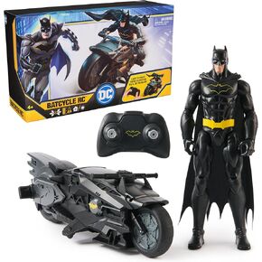 Spin Master DC Comics, Batman™ Stealth Remote Control Batcycle™ with 12" Batman Action Figure, Super Hero Kids Toys for Boys and Girls Ages 4 & Up