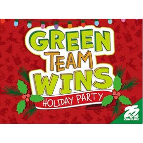 Green Team Wins: Holiday Party, Christmas Themed Expansion to The Hit Party Game - 25th Century Games