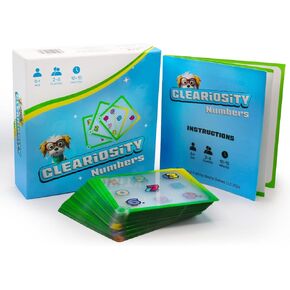 Numbers – Transparent Number Cards & Math Games, Math Classroom Resource & Preschool Learning Activities for Kids Ages 6+, Early Childhood Educational Gift for Boys and Girls, 2-6 Players
