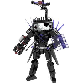 Bentex Toilet Upgraded Damaged TV Man Figure Building Block Set, Upgraded Cameraman Speakerman Game Model Collectible Building Bricks Birthday Gift for Adults Fans (703pcs)