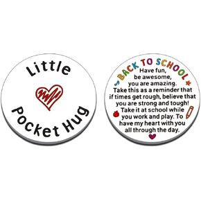 Dorm Room Essentials, Summer Gift, First Day of School Gifts, Back to School Supplies Back to School Gifts for Middle School Preschool Inspirational Pocket Hug for Daughter Son Student