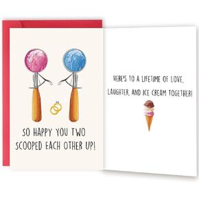 OJsensai Cute Wedding Card, Funny Engagement New Card for girlfriend boyfriend, Comfort Wedding Decoration Gifts from Husband Wife, Happy Valentine's Day