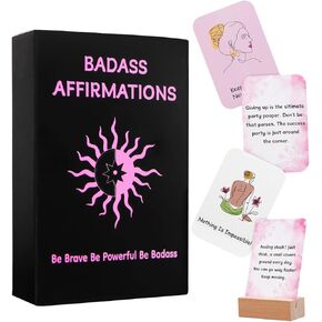 Badass Affirmation Cards - 60 Daily Affirmation Cards for women, Daily Motivational and Inspirational Cards for Women, Birthdays Gift for Women