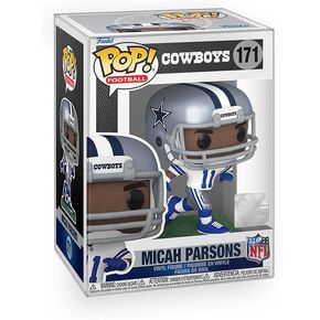 Football: Cowboys - Micah Parsons in Rushing Stance Vinyl Figure Bundle with Compatible Funko Pop Box Protector