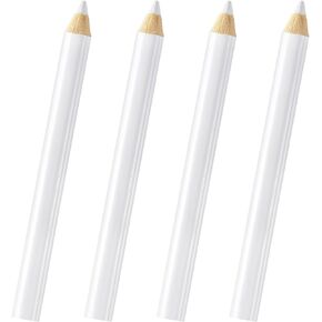 PAGOW 4 Pcs Sewing Pencil for Fabric, Sewing White Fabric Marking Pencils, Washable Fabric Tailor Markers for Sewing Dressmaker Craft (8.75cm)