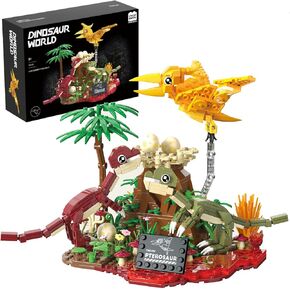 Dinosaur World Building Block Set,T.Rex Dinosaur Park Sets for Boys and Girls 8-12,T.rex and Volcano Scene Building Sets,Home or Office Décor Sets for Boys 8-14(559pcs)