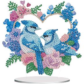 VNRGG Spring Bird on a Branch, Tabletop Diamond Art Kit with Special-Shaped Crystals – Bird Diamond Art for Study Room Decor, Boxed