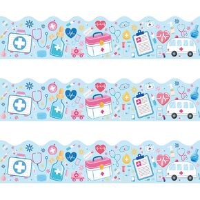 69ft Science Bulletin Board Borders Trim - Back to School Lab Classroom Decorations, Chalkboard Border for Office First Day of School Science Party Wall Décor
