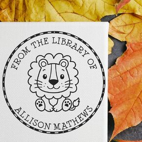 Personalized Library Collection Stamper, Customized Self-Inking Stamp - Elegant Elephant Design, Ideal for Pediatricians - Custom Made Love It Stamp, 1-5/8 Round Stamp - Ideal for Personal Library