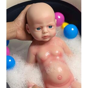 22 inch Realistic Full Silicone Baby Doll,Lifelike Reborn Baby Dolls, Toy, and Collectible.Bold Girl 012
