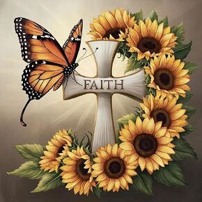 STGLCR Diamond Art Kits for Adults, Cross Diamond Painting Kits for Beginners, 5D Sunflowers Round Full Drill Gem Art for Adults, Paint by Diamonds Pictures DIY Crafts Kits 12x12inch