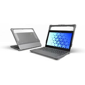 MAXCases Extreme Shell-F3 Slide Case for Lenovo 300e/100e and 300w/100w G4 Chromebook 11" (Gray/Clear)