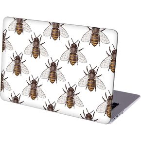 Compatible with MacBook Air 13 inch Retina Display with Touch ID, Hard Shell Case with Keyboard Cover and Screen Protector (M1 A2337 A2179 A1932, 2018-2020 Release) - Bees MD5206