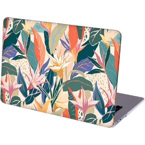 Compatible with MacBook Pro 14 inch, Hard Shell Case with Keyboard Cover and Screen Protector (A2442 M1 / A2779 M2 / A2918 A2992 M3 Pro Max, 2021-2024 Release) - Tropical Leaves MD5084