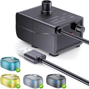 JMICOW Dog Water Fountain Pump, Auto Water Pump Replacement for PF-006-10L Large Dog Water Fountains, Inside Replacement Motor Cat Water Fountain Pump (Black)