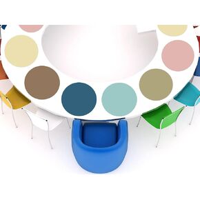 12Pcs Boho Large Dry Erase Dots 12 Inch Removable Smooth Circle Stickers Desktop Writing Spots Back to School Decorations for Classroom Whiteboard Wall Desk Cutouts Teacher Must Haves