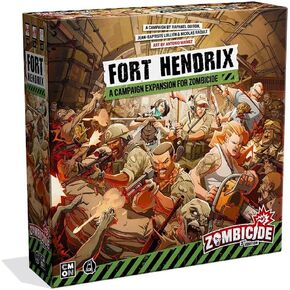 Zombicide 2nd Edition Fort Hendrix Board Game Expansion - Military Base Mystery & New Challenges! Cooperative Tabletop Miniatures Strategy Game, Ages 14+, 1-6 Players, 1 Hour Playtime, Made by CMON