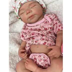 18inch/45cm Pascale Girl Full Body Silicone Baby Dolls,Lifelike Feel Handmade Soft Solid Silicone Newborn Doll Anatomically Correct