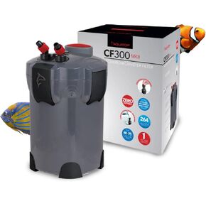 Aquatop CF-400UV MKII Canister Filter Vortex Prime – 3+1 Stage Filtrationm - 9 Watts - 370 GPH Flow Rate - Up to 125-Gallon Aquariums – Media Included