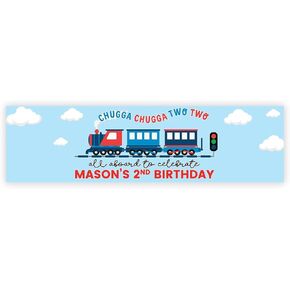 Andaz Personalized 13 x 47-Inch Pink Happy Birthday Banner for Girl's 2nd Birthday Party, Oh Twodles Customized Theme with Adhesive Dots