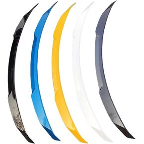 New ABS Plastic Unpainted Primer Car Rear Wing Spoiler Tail Fin Cover Decoration Compatible for MG5 2021(Carbon Fiber Pattern)