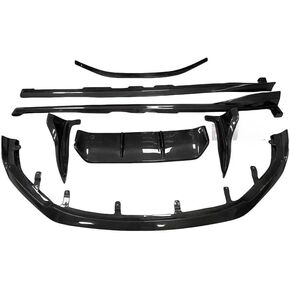 Carbon Fiber Front Spoiler Rear Diffuser Side Skirt Rear Spoiler Body Kit Compatible for 18-21 Lexus RC300 RC350 F Sport Upgrade Art Style