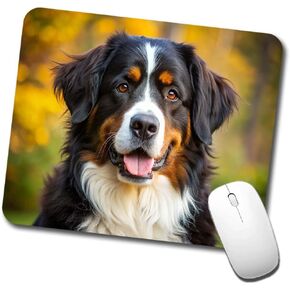 Bernese Mountain Dog Photo Low Profile Mouse Pad Mat