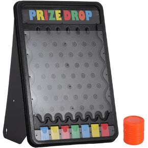 iElyiEsy 31"x21" Exciting Tabletop Prize Drop Plinko Board Game with Foldable Stand and 8 Customizable Playing Pucks - Perfect for Carnival, Tradeshow & Party Fun