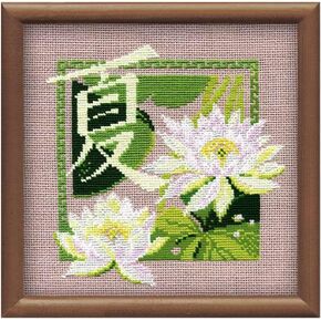 RIOLIS Summer 811, Floral Cross Stitch Kits 7,87" x7,87, Cross Stitch Kits for Beginners & Advanced, Crossstitching Kits Adult, Counted Stitching Kits, Flowers Embroidery Kit
