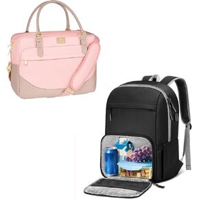 MATEIN Laptop Bag for Women, 15.6 inch Computer Briefcase Sleeve Case,Lunch backpack for Women, 15.6 Inch Work Laptop Backpack with Lunch Compartment & USB Port