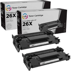 LD Products Compatible Replacement for HP 26X Toner Cartridge CF226X 26A CF226A for Laserjet Pro M402d M402dn M402dne M402dw M402n MFP M426fdw M426fdn MFP M426dw (High Yield Black, 2-Pack)